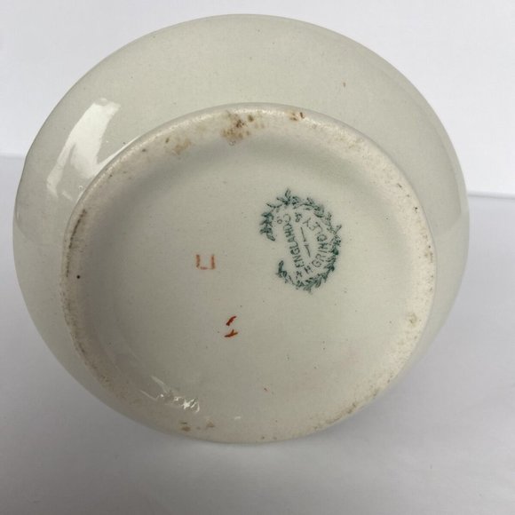 1920's W. H. Grindley England Dresden Pink Rose Print Art Deco Dairy Pitcher - Picture 10 of 10